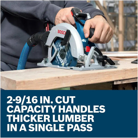 Badass 18 Volt Cordless Circular Saw With Brushless Motor And Six Thousand Rpm delivering smooth cuts on thick lumber.