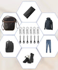 Detachable Metal Zipper Pull Replacement Kit With Six Heads And Six Extension Cords for backpacks, jackets, luggage, and boots