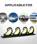Heavy Duty Fishing Rod Rack For Garage Or Vehicle Wall Or Ceiling Mount with Soft Rubber Coated Holders for Boats, Trucks, and Cabins
