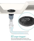 Super Slick Silicone Bathtub Drain Hair Catcher And Shower Guard That Snags Hair And Tiny Toys To Stop Drain Headaches Cold And Keep Your Home Plumbing Running Legit, shown in black under a tub drain.