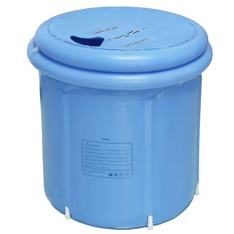 Inflatable Portable Bathtub For Adults Foldable Soaking Spa Tub Ice Bath And Cold Plunge For Athletes Sky Blue 29.5 Inch