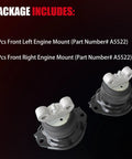 Straight Swap Front Left And Right Motor Engine Mount Pair To Keep Your Ride Butter Smooth Compatible With Chrysler 300 Dodge Challenger Charger Durango 2011 Through 2022 3.6L 5.7L V6 V8 A5522 4726030AH set showing both mounts with part number A5522