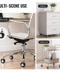 Four Pack Alloy Heavy-Duty Swivel Caster Wheels, 360 Degree Twin Wheel Casters With Plate Mount Or M8 Threaded Stem on furniture