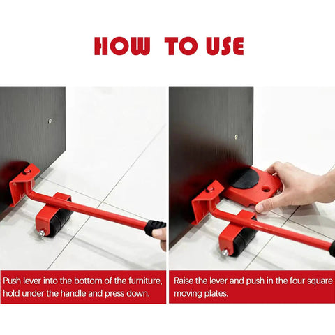 How to use Heavy Duty Furniture Lifter And Roller Set Four Piece For Easy Move Of Sofas And Beds With 360 Degree Rotating Pads Up To 150 Kilograms 331 Pounds Includes 3.9 By 3.15 Inch Sliders For Smooth Shifts And Cabinets.
