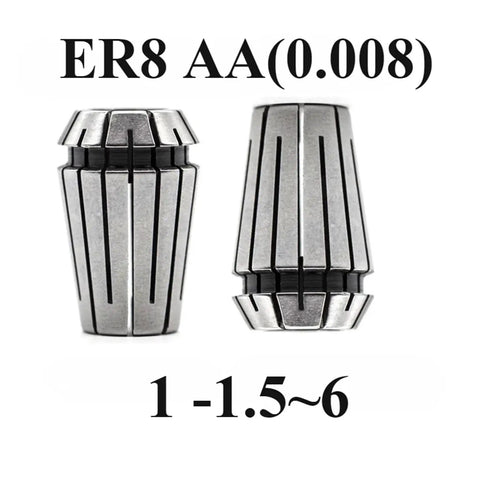 Heavy Duty Spring Collet Chuck Set With ER8 Drawbar And Quick Change For Precision Milling And Lathe Work featuring ER8 AA collet with 0.008 precision.