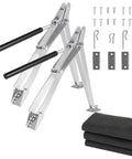 Dual Spring Automatic Greenhouse Window Opener Kit For Roof Vents With Solar Heat Sensitive Actuation, includes aluminum opener, screws, and microfiber cloth set