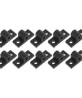 10 Pack Aluminum Profile Corner Brackets For Extrusion Frames Black Mounting Plates Five Millimeter Thick With Five Point Five Millimeter Holes Ideal