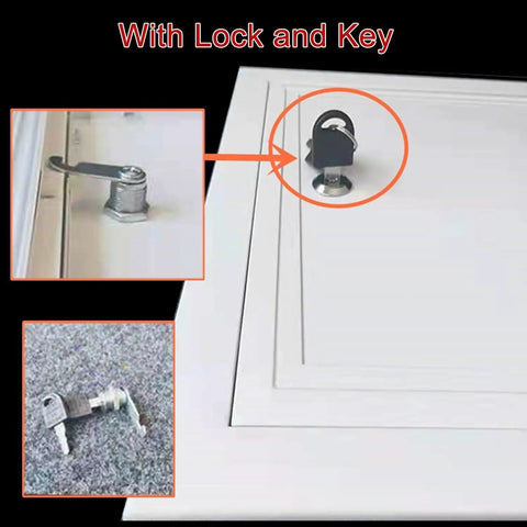 Heavy Duty Recessed Access Panel With Lock, Fire Rated Ceiling Hatch And Wall Inspection Door, 24X28 Aluminum plate with key and lock mechanism.