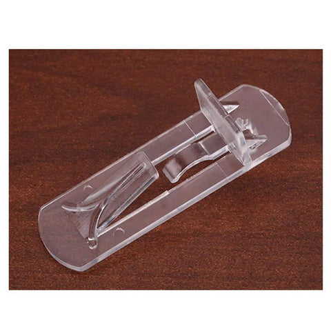Twenty Piece Set Self Locking Plastic Shelf Pins And Clips For Four Point Nine Millimeter Hole Size And Three Fourth Inch Thick Shelves Fits Kitchen Cabinets And Book Shelves Easy To Install plastic clip
