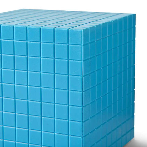 Blue Base Ten Blocks Classroom Set For Math Practice, Hands On Place Value Cubes For Kids, Counting Cubes For Kindergarten And Beyond