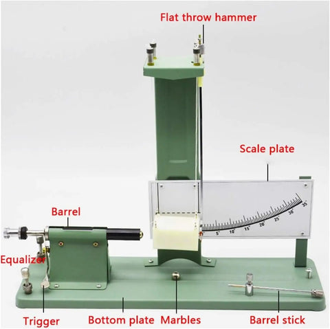Pendulum Physics Lab Kit For Classroom Demos And Home Study with scale plate and flat throw hammer setup