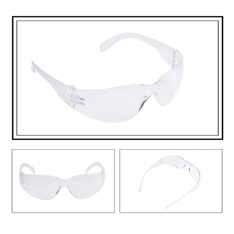 Smoke Safety Glasses With Polycarbonate Lenses, 12 Pairs Per Box, Tough Impact Resistant Eyewear, ANSI Z87 Plus Certified UV Protection
