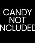 Text stating 'Candy Not Included' for Class Of 2026 Graduation Mini Candy Bar Wrappers For Epic Party Favors Maroon Design 42 Count.