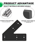 Beefy Heavy Duty 4 Pack 45 Degree Steel Pergola Brackets For Wood Beams 4x4 And 6x6 Lumber Powder Coated Black Truss Framing