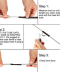 Heavy-Duty Heat Shrink Tubing 4 Inch Diameter, 6.38 Inch Flat Width, 1 Meter Length, 2 To 1 Shrink Ratio, Black Cable Sleeve, Premium Electrical Insulation, High Temperature Up To 105C, 1000V Rating wrapping and heating a wire splice