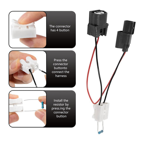 VCM Control Module Wiring Harness Plug Kit With Four Resistors For 3.5L V6 Engines Includes 68 Ohm 82 Ohm 100 Ohm And 120 Ohm