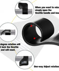Two Pack Black Cruise Assist Grips For Motorcycles And Scooters With American Flag Decal showing easy install and rotation features