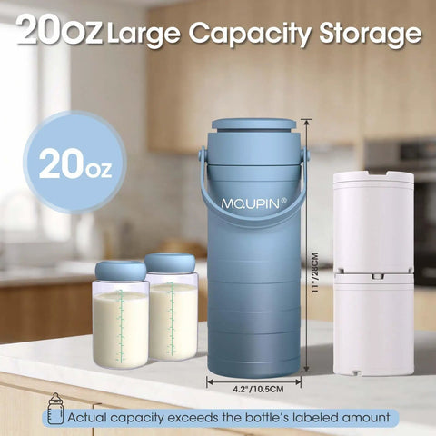 Keep Those Milk Bottles Ice Cold On The Go With This 20 Oz Breast Milk Cooler Cup featuring real time digital temp monitor.