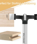 CNC Spoilboard Surfacing Router Bit, One Quarter Inch Shank, Pro Grade Extra Large One And One Half Inch Cutting Diameter, Carbide Four Wing Cutter