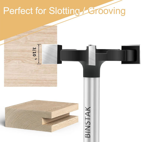 CNC Spoilboard Surfacing Router Bit, One Quarter Inch Shank, Pro Grade Extra Large One And One Half Inch Cutting Diameter, Carbide Four Wing Cutter