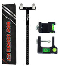 Bow Square Kit 2 Pack With Easy Setup Bow Level And T Shape Ruler for recurve and compound bows aluminum tool black