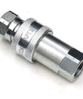 Hydraulic quick-disconnect coupling, 3/8 in NPT, chrome-plated metal, ISO 7241-A style