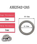 Thrust Needle Roller Bearing Set With Washers For Power Tools And Home Appliances Galvanized Rollers Corrosion Resistant diagram