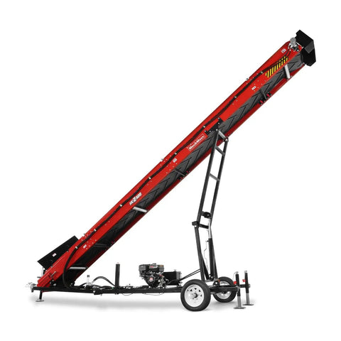 Heavy Duty Firewood Conveyor With Tires, Trailer Hitch, Stop Button And Tail Lights, 9 HP 270cc Gasoline Powered Hydraulic Drive
