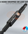 Magnetic bit holder from Seven Piece Clutch Impact Socket Adapters And Magnetic Bit Holder Set With Quarter Inch Hex Shank.