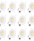 12 Pack 6 Inch Retrofit LED Recessed Lighting Dimmable 12.5W to 100W Daylight 5000K 950 Lumen High Brightness Can Lights