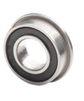 Ten Pack MF148RS Flange Ball Bearings 8mm X 14mm X 4mm Fit Voron Zero Motion System Mods Compatible A B Drive Units X Y Joint Assembly Smooth High Speed Glide Durable Replacement Parts For 3D Printers And Custom Rigs Flexed Right Out, black sealed 8x14x4mm metal bearing
