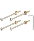 Bronze Color M6 Hex Socket Head Cap Screws And Barrel Nuts Set 4 5 10 Pack M6 X 80 90 100 110 120 Mm For Chairs Cots And Baby Beds Includes Wrench