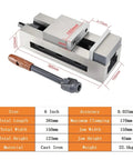 Heavy Duty Angle Fixed One Piece Milling Vise Clamps Precision Fixtures For Cnc Machines with cast iron material and quick twist knobs.