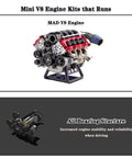 Dope Mini V8 Engine Kit That Actually Runs For Adults Realistic RC Burnin Engine Model High Detail V8 Replica with bearing drive