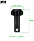 Two Piece Metal Bevel Gear Set 12T 24T Beefed Up Upgrade For 1 By 18 RC Crawler Cars Including Axle Ring Pinion And Helical Gears CNC Machined Steel With Black Oxidized Coat For Durability Fits TRX4M And Similar Scale Rigs