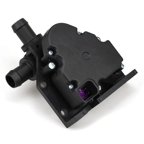 Plug And Play Three Way Electric Coolant Valve Direct Swap For Tesla Model S 2012 Through 2021, black plastic thermostat assembly.