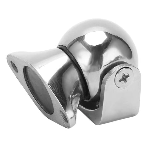 Premium 316 Stainless Steel Door Stopper Magnet That Holds Strong For Boat And Yacht Adventures With Rustproof Adjustable Marine Grade Hardware To Keep Your Doors Locked Down Secure Anywhere You Go, close-up view.
