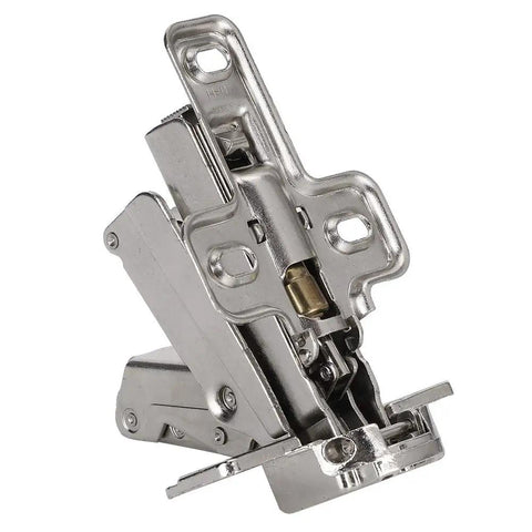 Soft Close Concealed Cabinet Hinges 175 Degree Swivel, iron copper finish, close-up view with screws