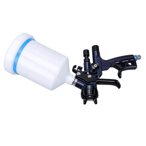 Pro Grade Hvlp Gravity Spray Gun Featuring A Smooth 1.3MM Nozzle And 600Ml Reusable Cup, Plug And Play Auto Paint Sprayer Kit showcasing heavy-duty design.