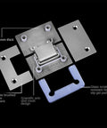 Heavy Duty Stainless Steel Bathroom Shower Frameless Glass Door Hinge Clamp Featuring 180 Degree Pivot and Killer Brushed Finish hardware components