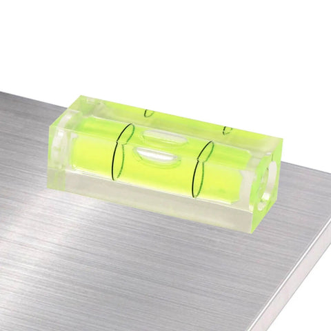 Pocket Spirit Level - Horizontal Mini Level Bubbles, Portable Spirit Levels on metal surface with clear bubble indicators.