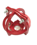 Heavy Duty Fire Sprinkler Head Protection Cage Bracket For DN15 And DN20 Systems crafted from solid stainless steel with red guard.