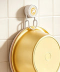 Legit Heavy Duty Suction Cup Hooks For Wall Removable With Zero Trace Grip Like Crazy Strong holding golden bowl on tile wall.
