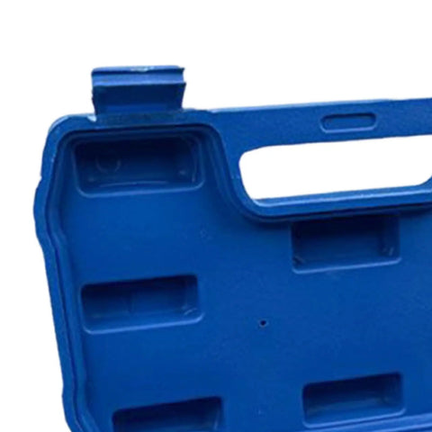 Partial view of blue storage case for Easy-Grip Thin Wall Wheel Nut Socket Set - 5-Piece Kit With 15, 17, 19, 21, 22mm Sockets