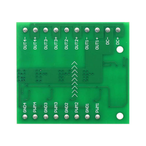 Top view of 4 Channel MOSFET F5305S Pulse Trigger Switch Controller With PWM Input Isolation for Motors and LEDs board.