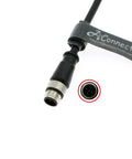 M12 5 Pin A Code Male To 5 Pin A Code Female Shielded Cable Connector for industrial sensors and fieldbus modules, close-up view.
