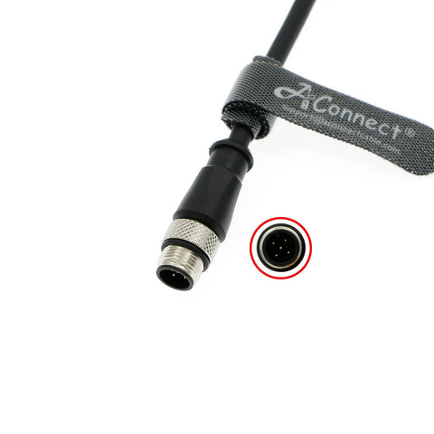 M12 5 Pin A Code Male To 5 Pin A Code Female Shielded Cable Connector for industrial sensors and fieldbus modules, close-up view.