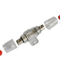 Tight Seal Badass In Line Mini ANL Fuse Holder Fits 4 6 8 Gauge AWG Wire With 80 Amp Afs Fuse Pack, clear housing, red rubber grommet.