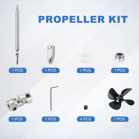 Upgrade Your RC Boat With A Solid Drive Shaft And Propeller Universal Joint Kit, 150mm Shaft, 100mm Sleeve, 55mm Propeller