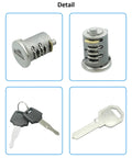 4 Pack SKS Lock Cores For Car Rack Systems Replacement Universal Lock Cores with keys shown in four angles